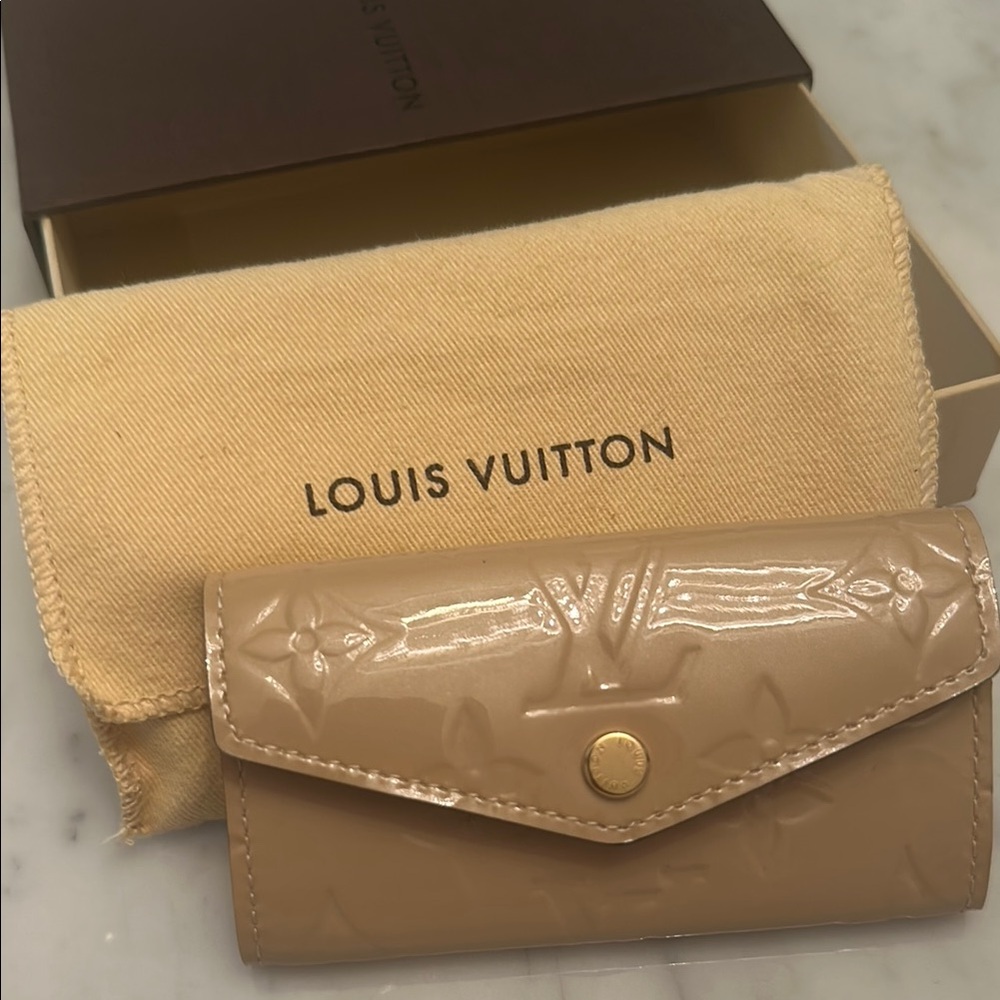 Louis Vuitton Tan Wallet with Glossy Finish